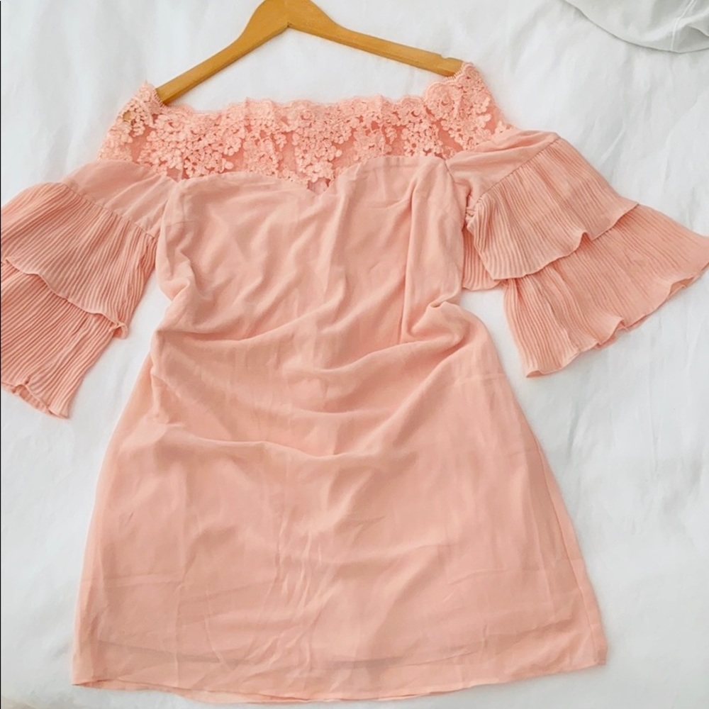 Preowned worn 1x Soieblu Off Shoulder Dress